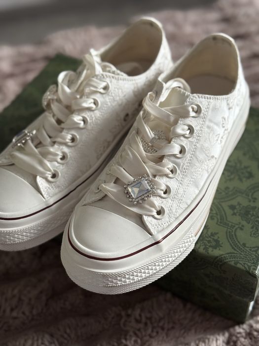 Converse кросівки жіночі зі стразами Caramel_zp