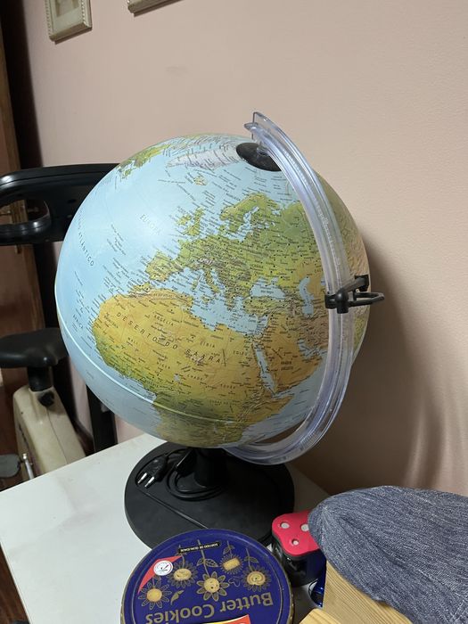 Globo com iluminação