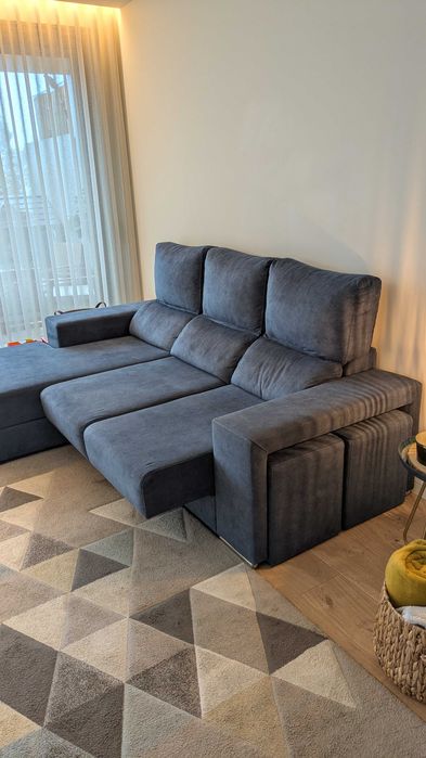 Sofa Chaise Longue com Arrumação