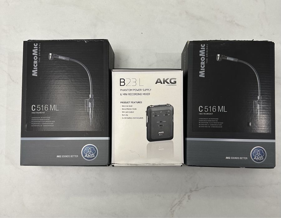 Mikrofony AKG c516 ML 2 szt. i B23L