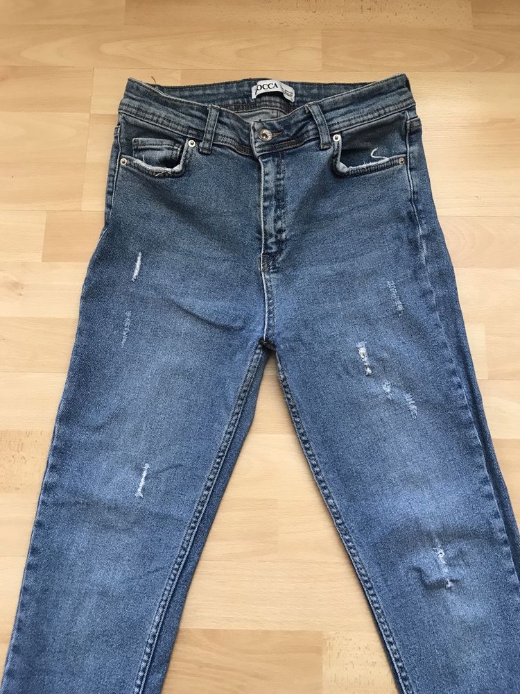 Турецькі джинси з царапками, штани роз.  S-M 44-46.
