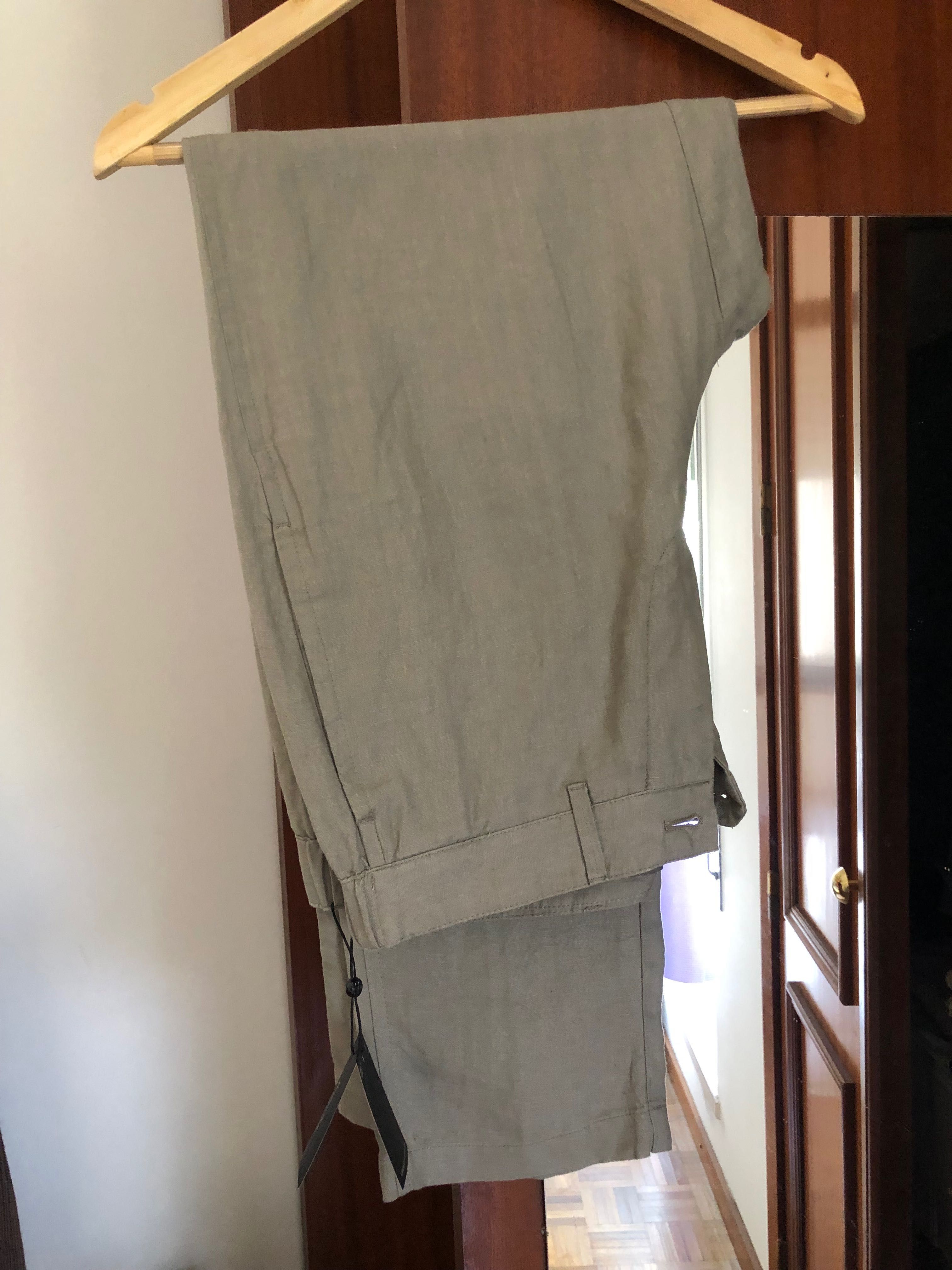 Calças Massimo Dutti 100% linho novas