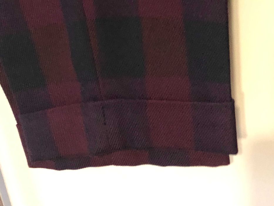 Burgundowe spodnie Solar nowe r. 42 stonowana krata, damskie