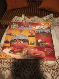 Auta puzzle+DVD nowa