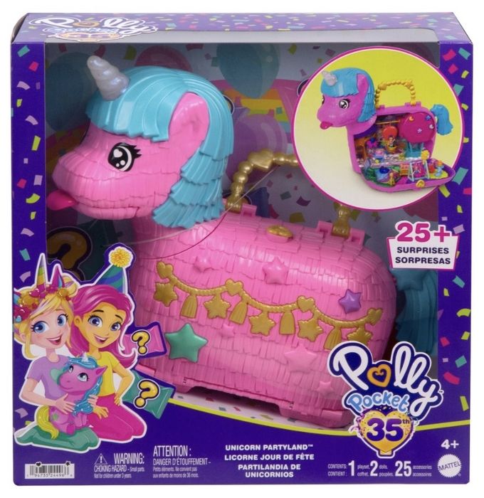 Полі Покет Компакт Єдиноріг Вечірка Polly Pocket unicorn partyland