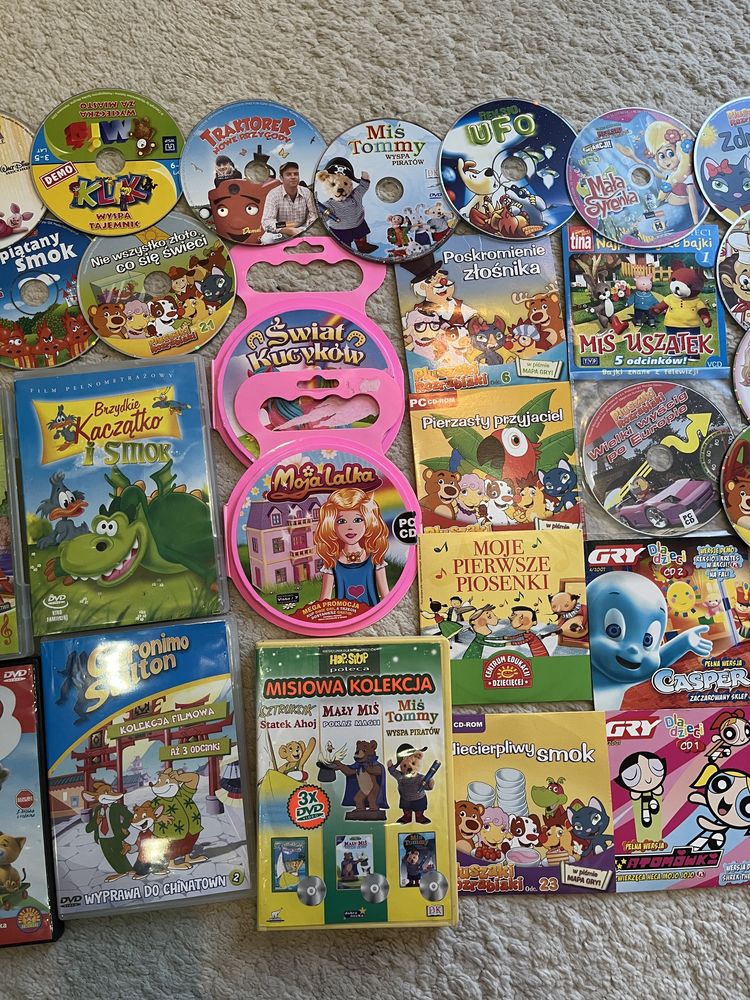 Zbiór bajek, gier i piosenek dla dzieci na dvd, cd, pc