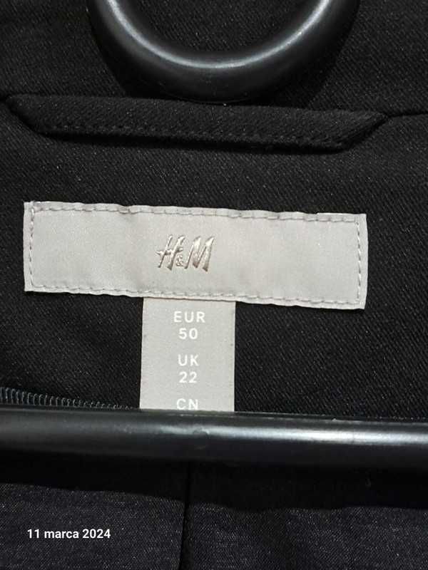 Żakiet marynarka H&M 50 52 zapinany na haczyk
