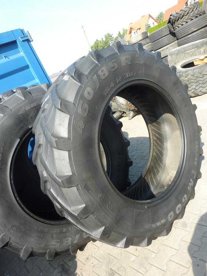 2x Opona używana rolnicza 460/85R38 18.4R38 PIRELLI TM600: 500zł W3557