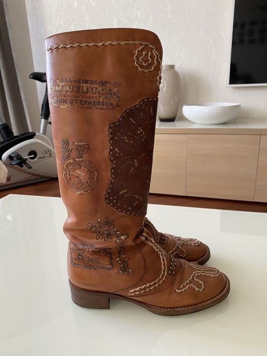 Сапоги ANNA SUI р.39, ОРИГИНАЛ!!!  Италия, Кожа!!!