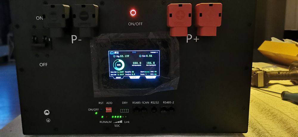 Magazyn energii 48V 14.4 - 16kWh Lifepo4 JK BMS V19 UART gaśnica