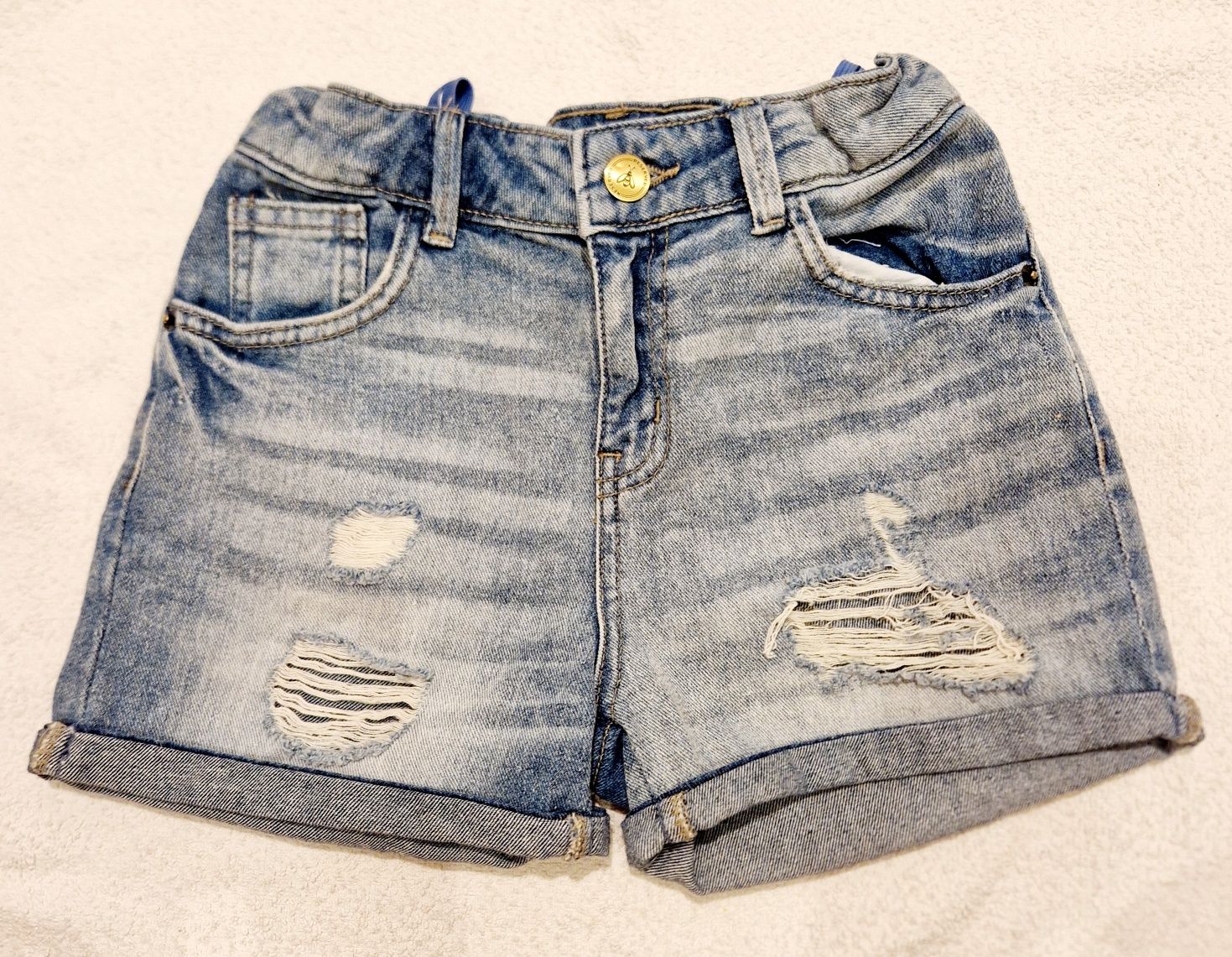 Reserved krótkie spodenki jeansowe dziewczynka 140