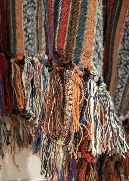 Guru-shop Ponczo kardigan 100% bawełna hippie etno poncho duży rozmiar