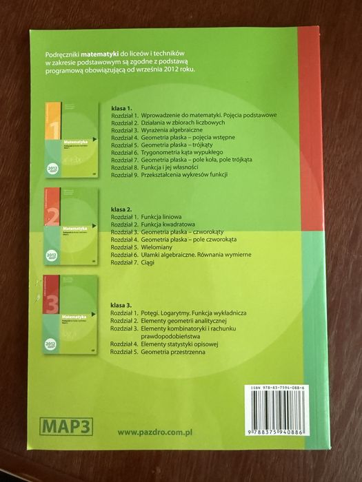 Podręcznik i Zbiór zadań matematyka klasa 3 Marcin Kurczab OE