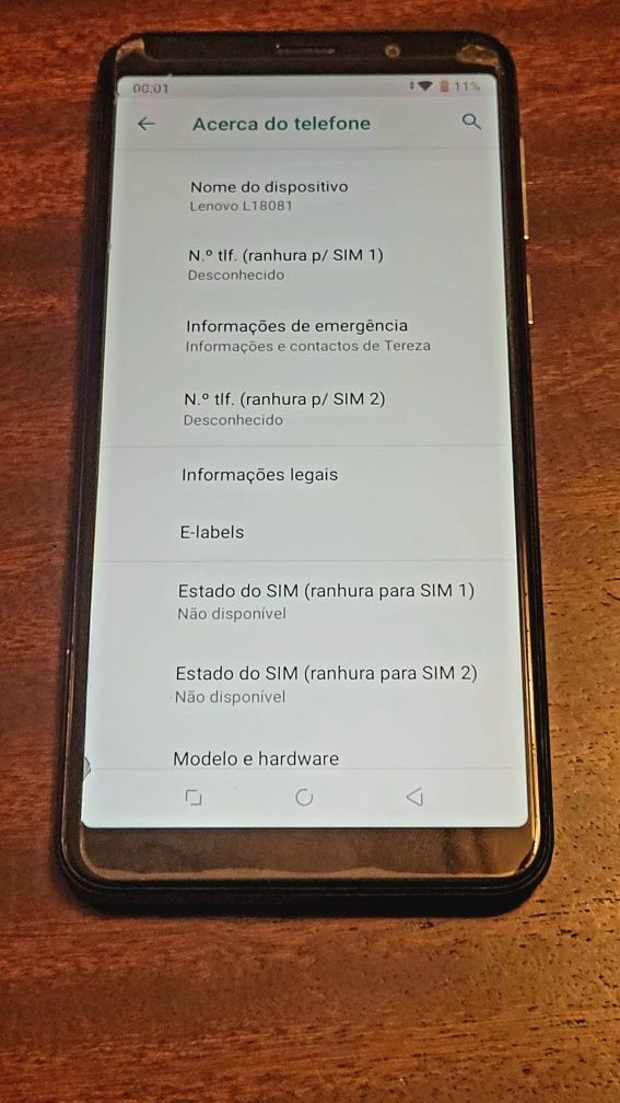 Telemóvel Lenovo A5S cor azul