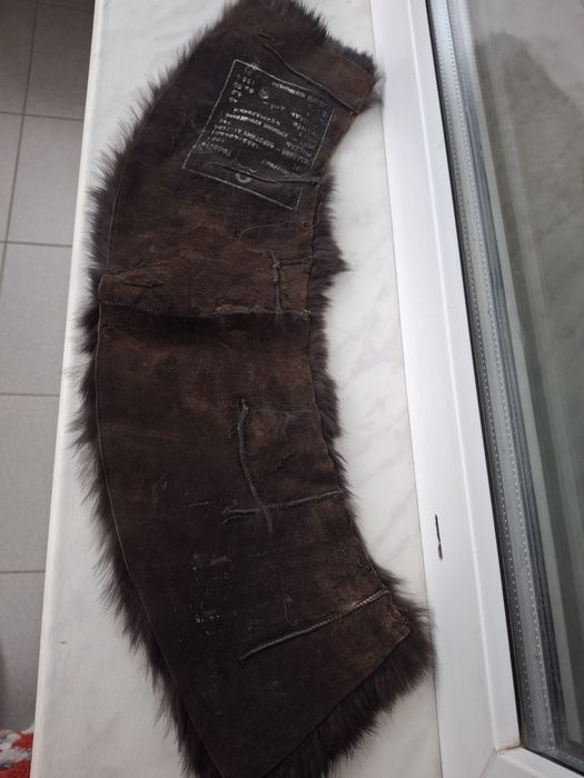 шапка и воротник  из натурального меха