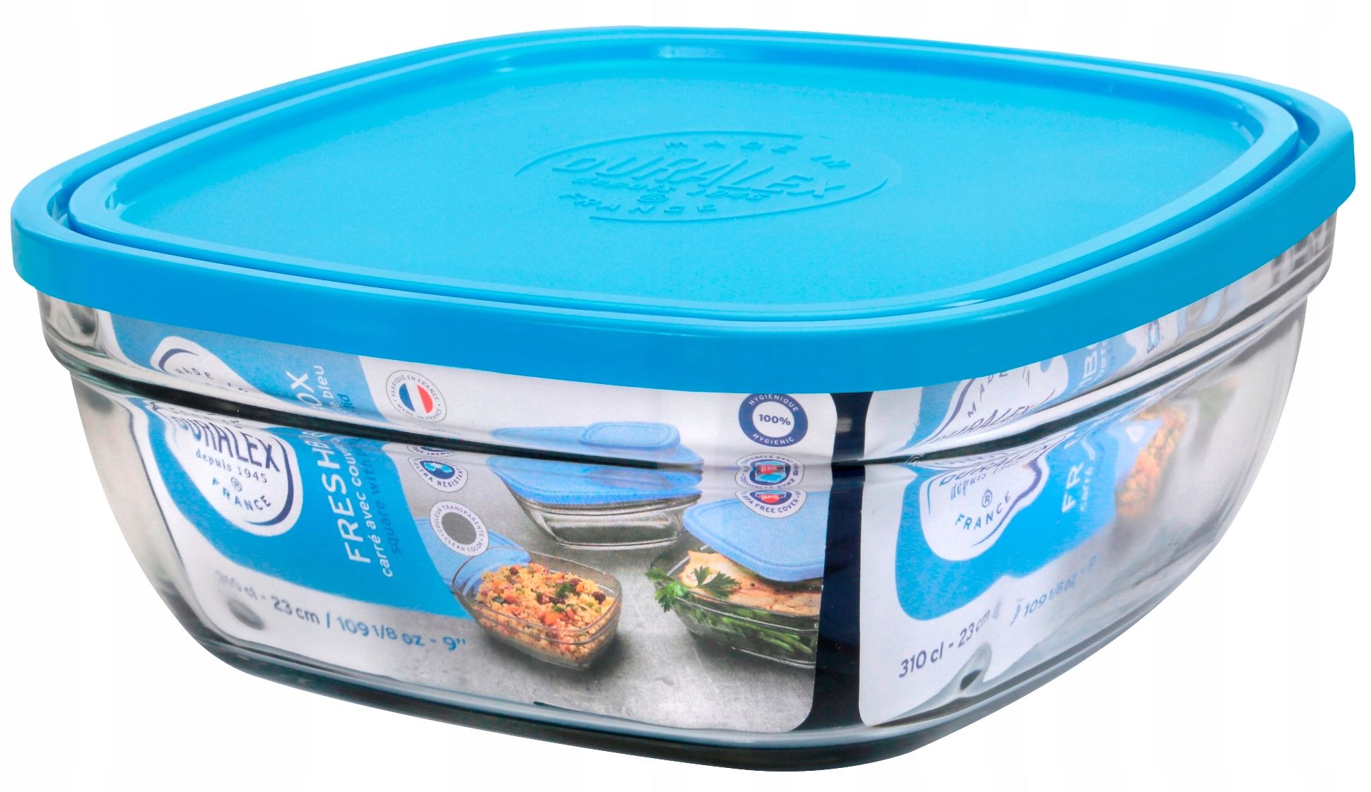 Pojemnik Na Jedzenie Z Pokrywką Trwałe Szkło Hartowane Duralex 3100Ml