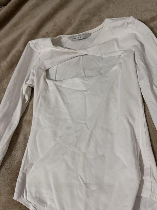 Боди с вырезом на груди , papaya