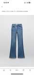 Zara flare fit jeans z wysokim stanem 36
