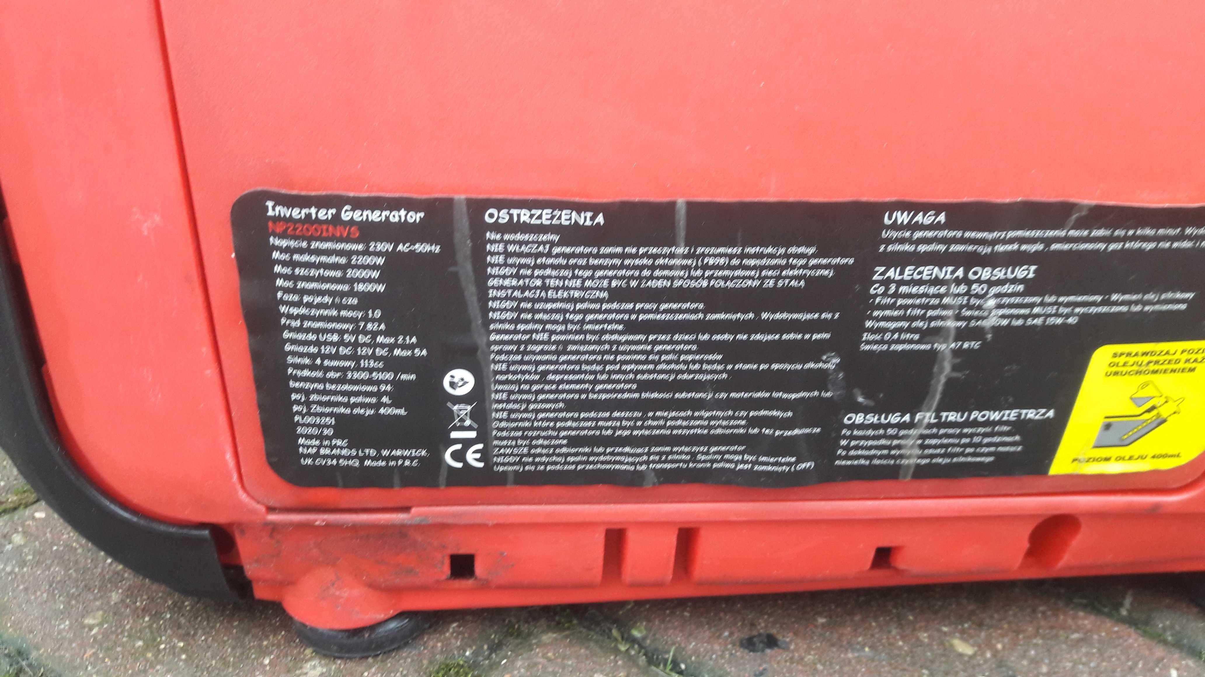 Silnik do Agregat prądotwoczy inwertorowy Nutool NP2200INVS Fv