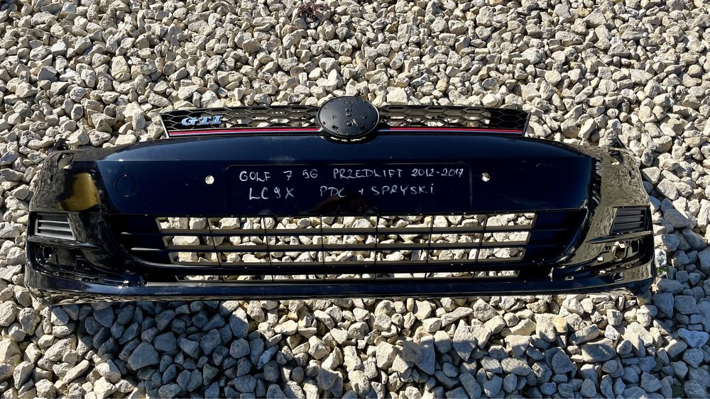 Zderzak przedni LC9X spryski + PDC VW Golf 7 12- 5G GTI oryginal