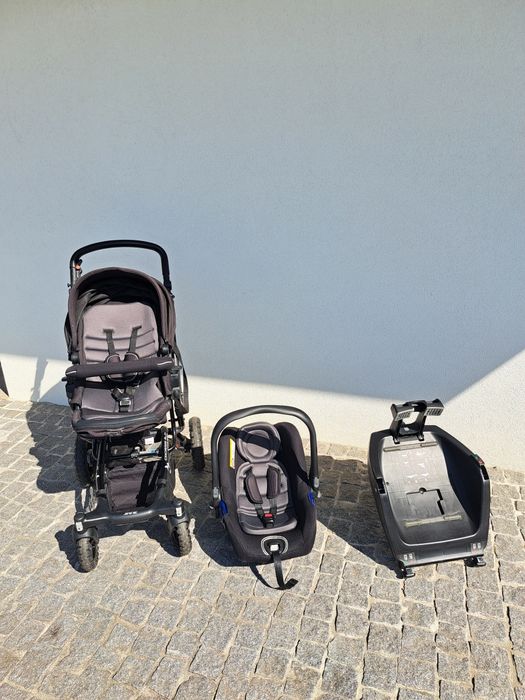 Carrinho bebé, isofix, ovo e alcofa