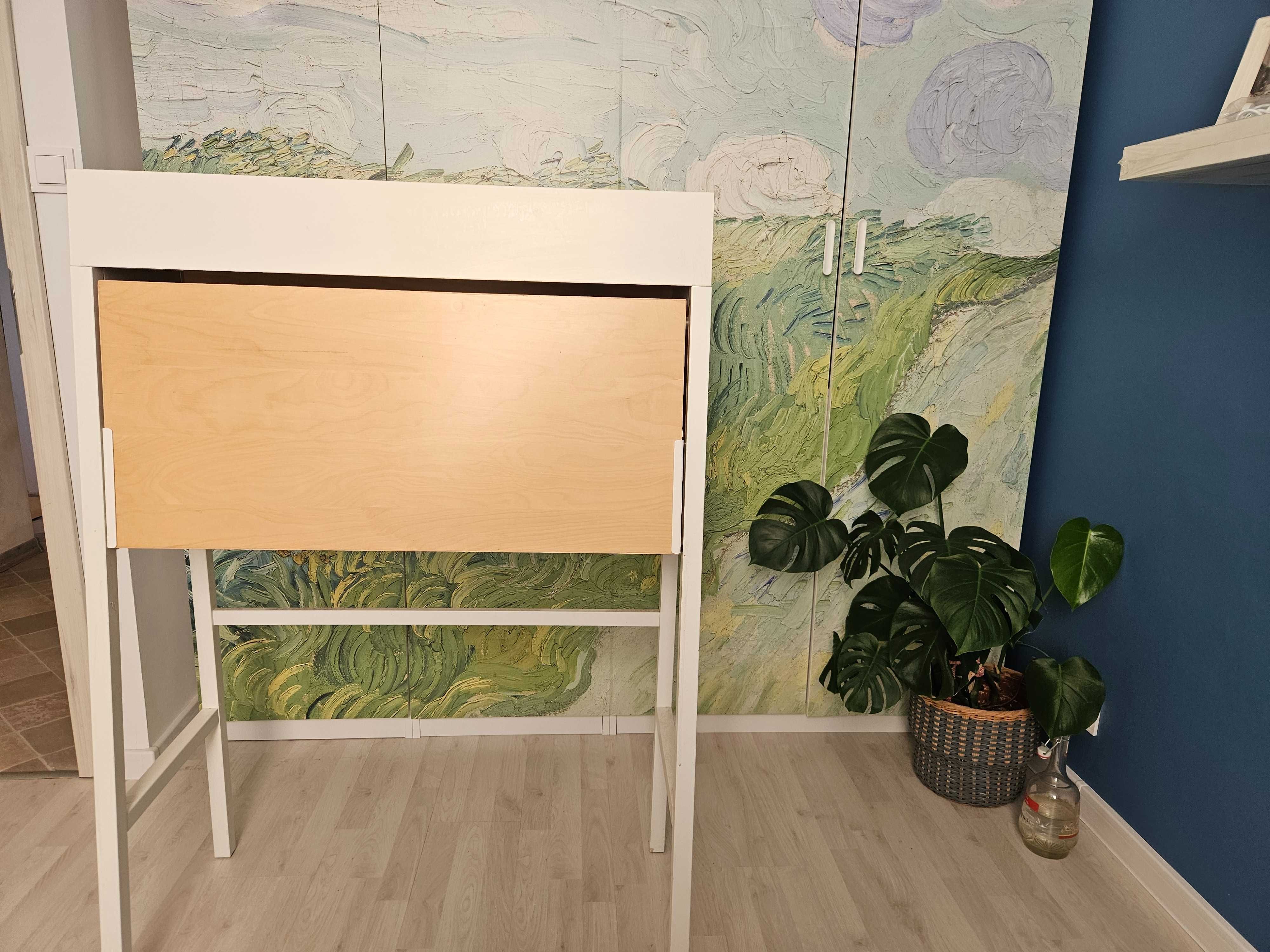 Ikea biurko sekretarzyk toaletka fornir brzozowy