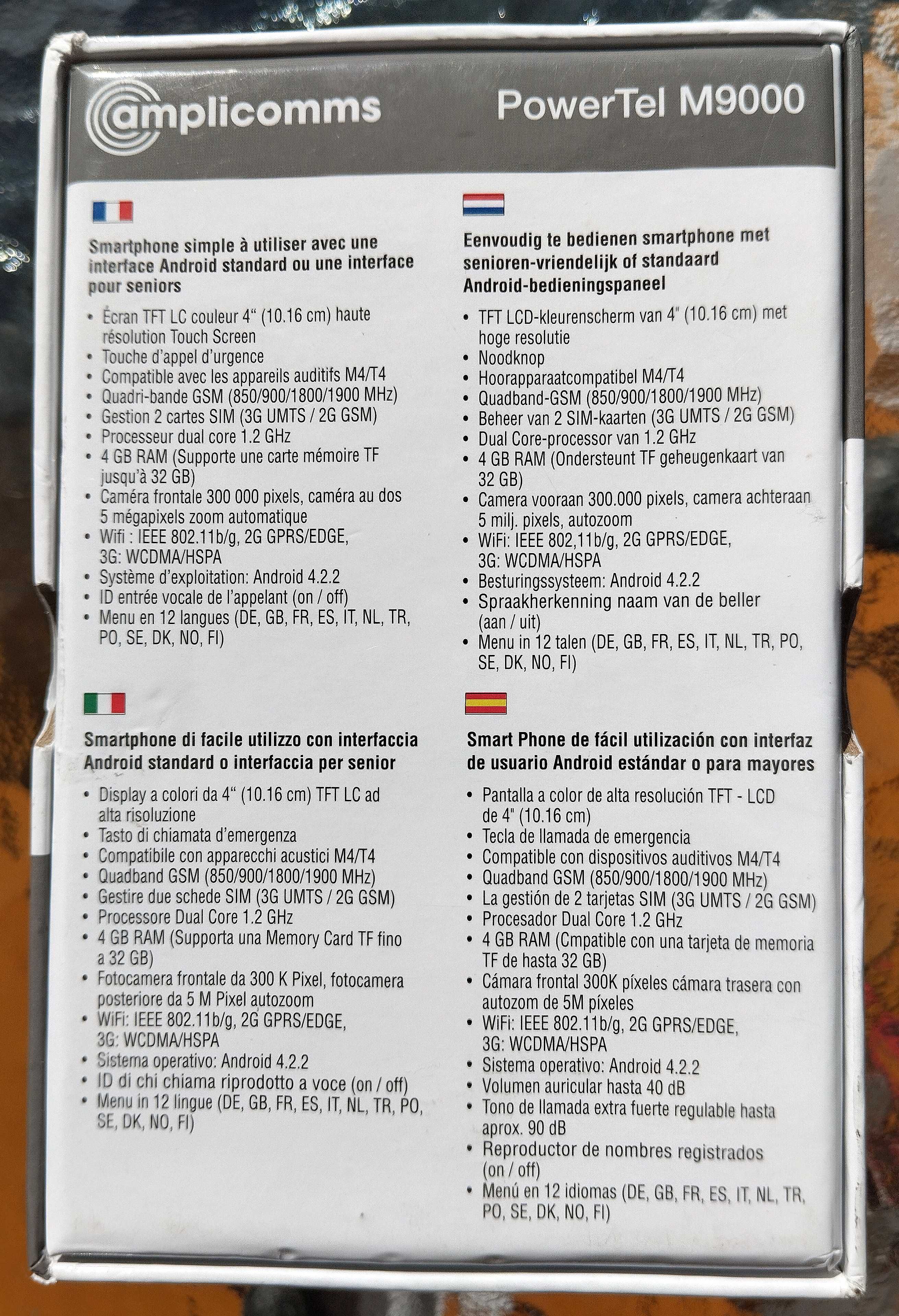 Smartfon dla seniora PowerTel m9000