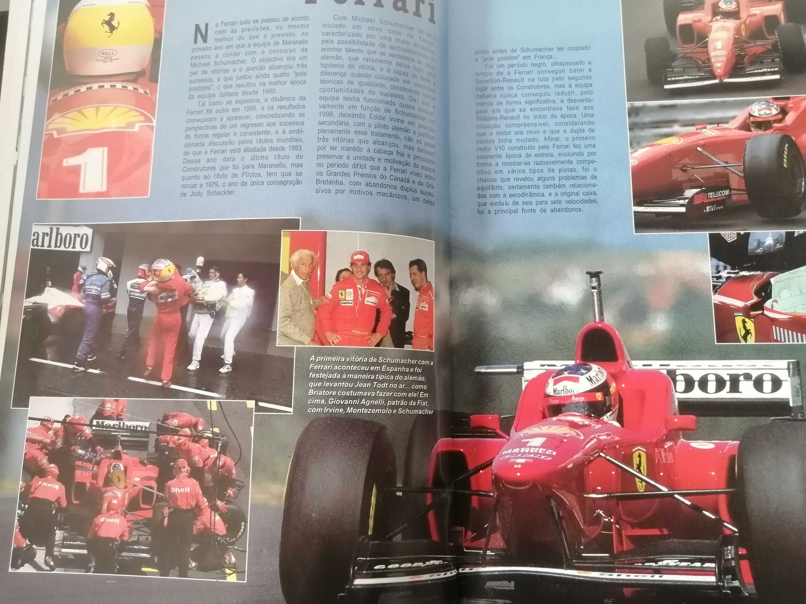 2 Raros Livros Formula 1 de 1993 e 1996 por José Barros ,Senna, Prost.