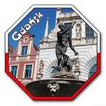 Magnes na lodówkę z efektem 3D STOP Gdańsk Neptun