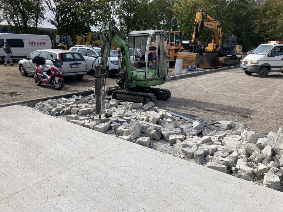 Kucie betonu wyburzenia uslugi minikoparka wiercenie studni slupy