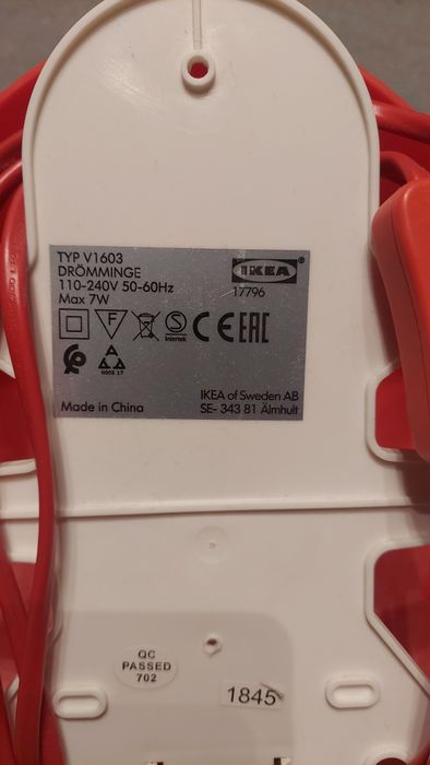 Lampka kinkiet ścienny balonik IKEA