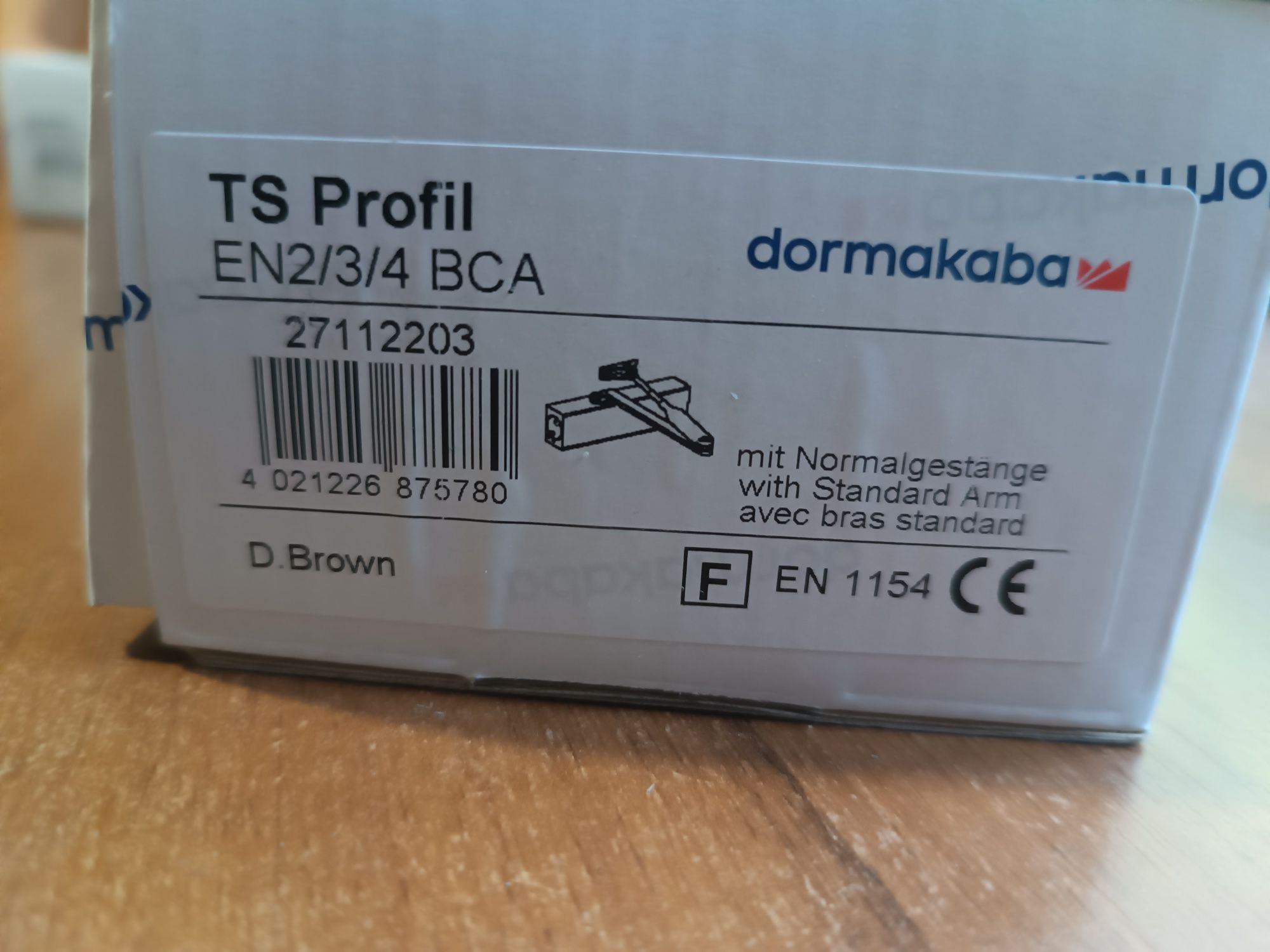 Доводчик, дотягувач DORMA TS-Profil EN2/3/4 BCA