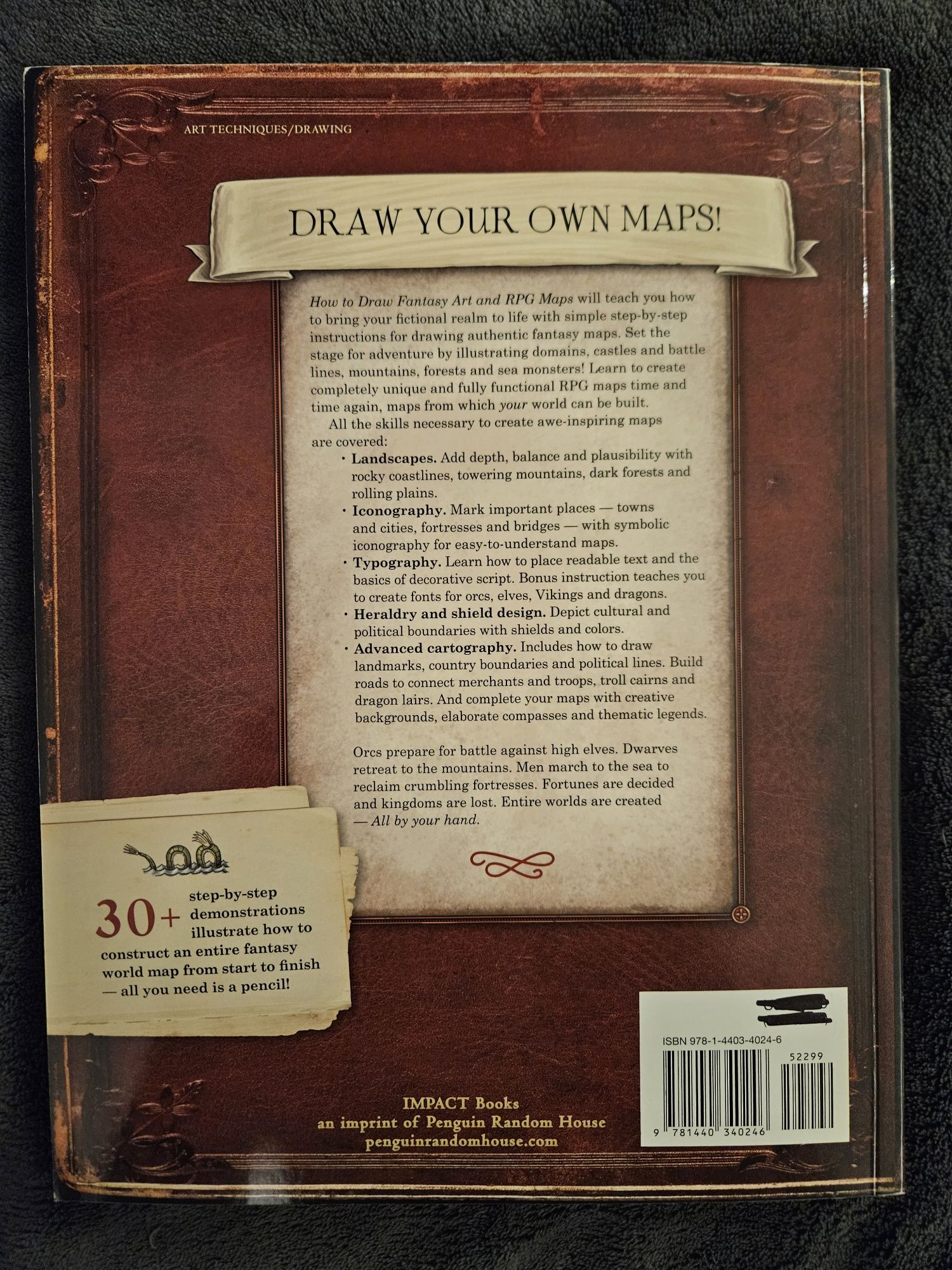 [NEW] How to Draw Fantasy Art & RPG Maps, Jared Blando + map sheets