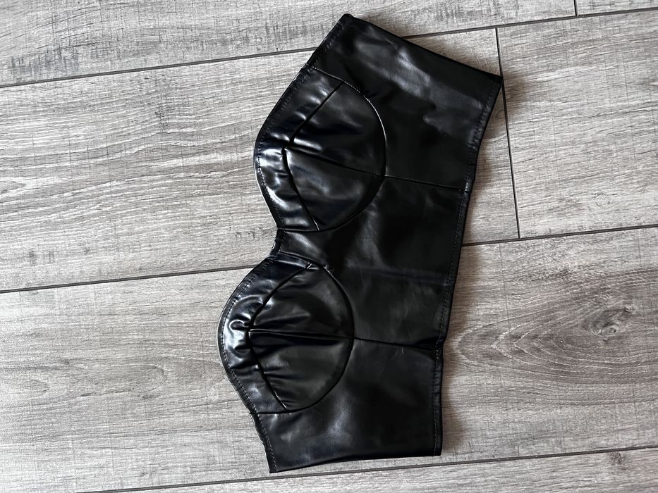 Топ корсет з еко шкіри