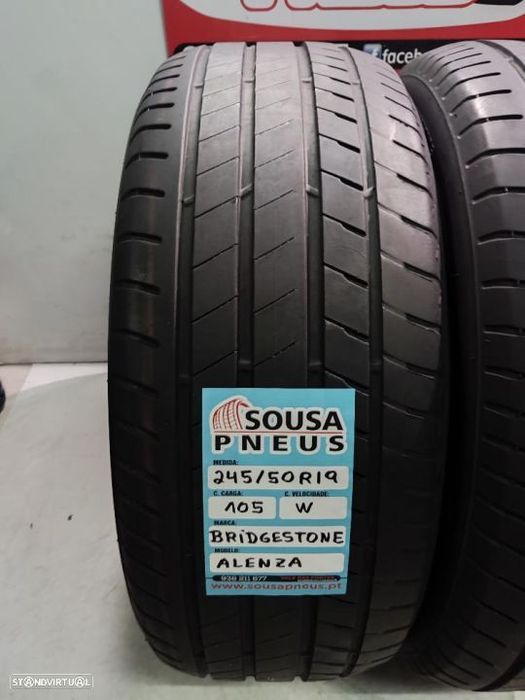 2 pneus semi novos 245-50r19 bridgestone - oferta dos portes