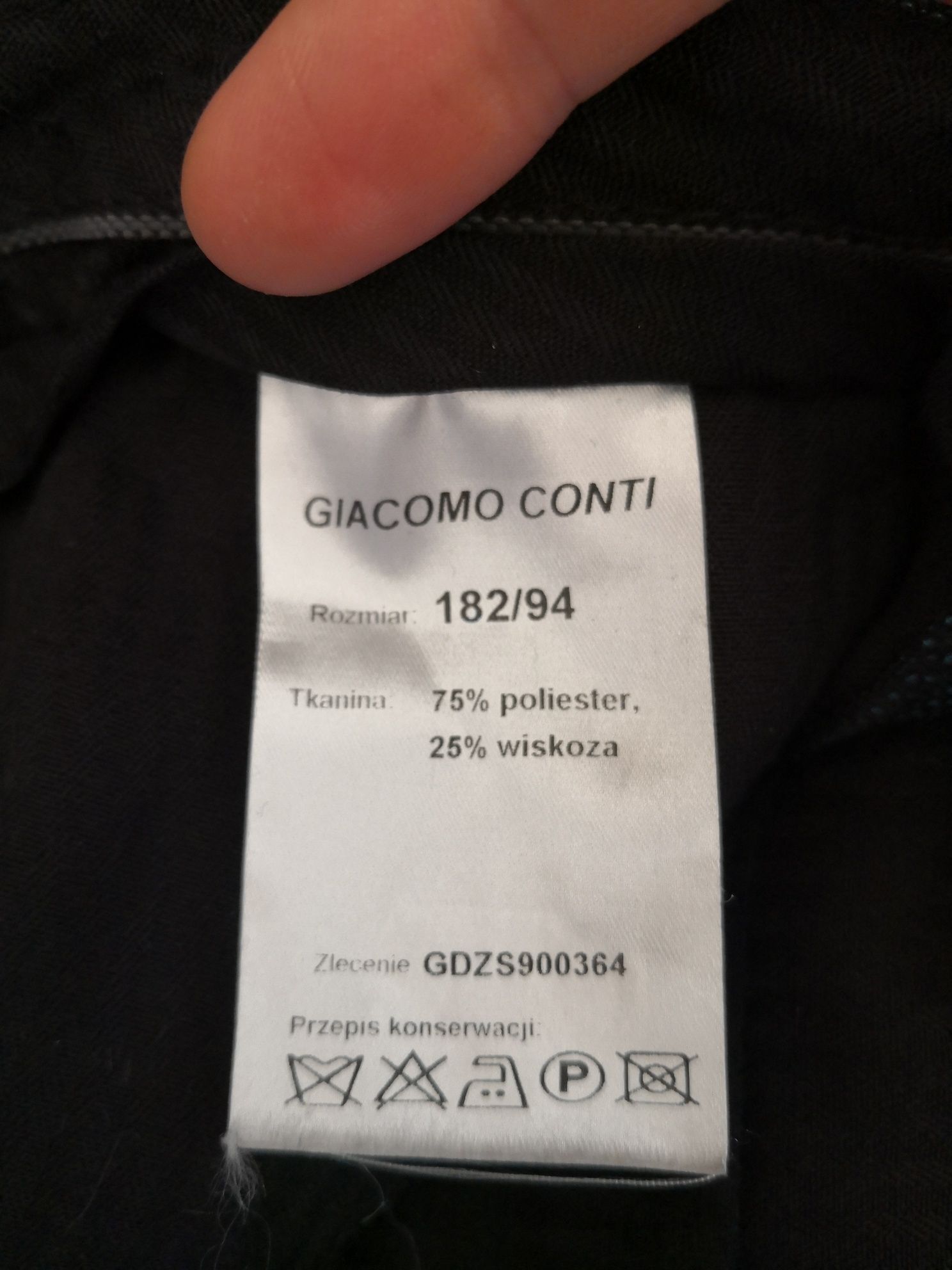 Spodnie garniturowe Giacomo Conti r.182/94 butelkowa zieleń