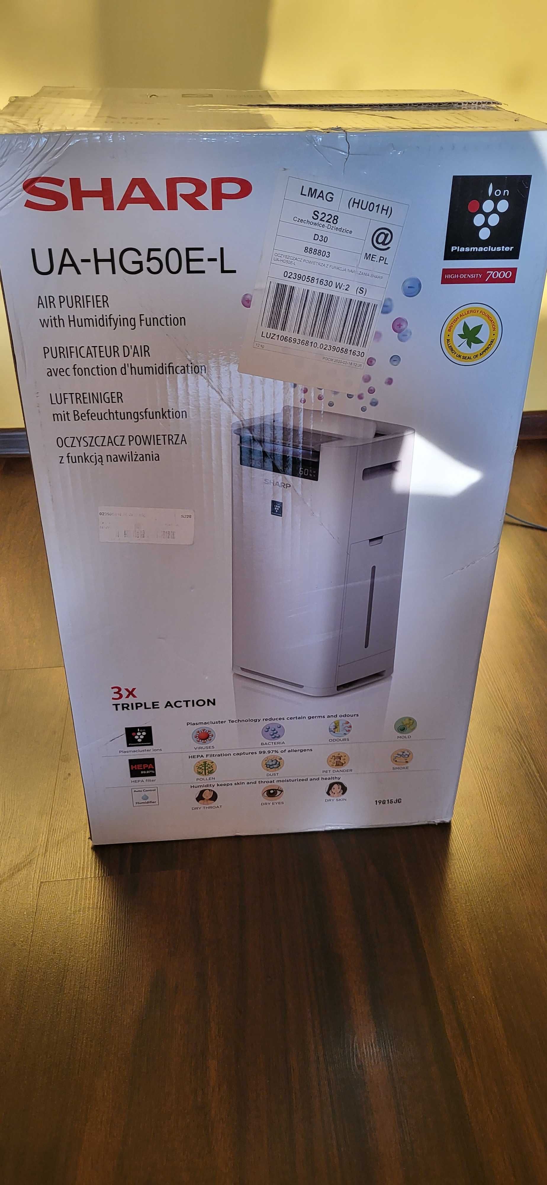 Oczyszczacz powietrza Sharp UA-HG50E-L + Detektor  PM 2.5 NOKLEAD A8