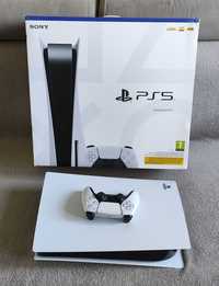Konsola PlayStation 5 PS5 z napędem i grą Horizon Forbidden West