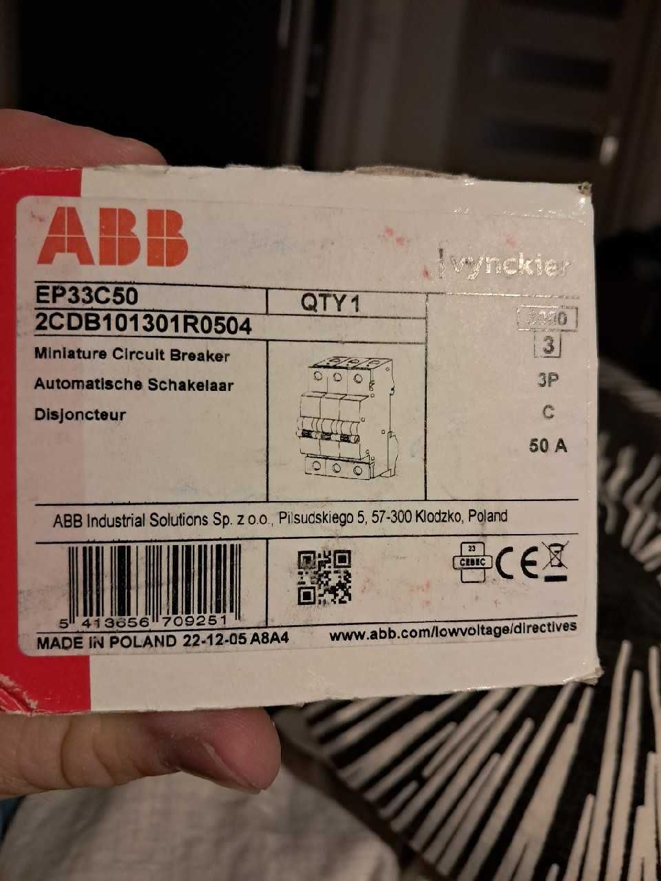 ABB - Wyłącznik EP33 3kA 3P C 50A