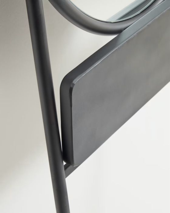 Lustro Kave home Zelma stal czarna 41 x 184 cm