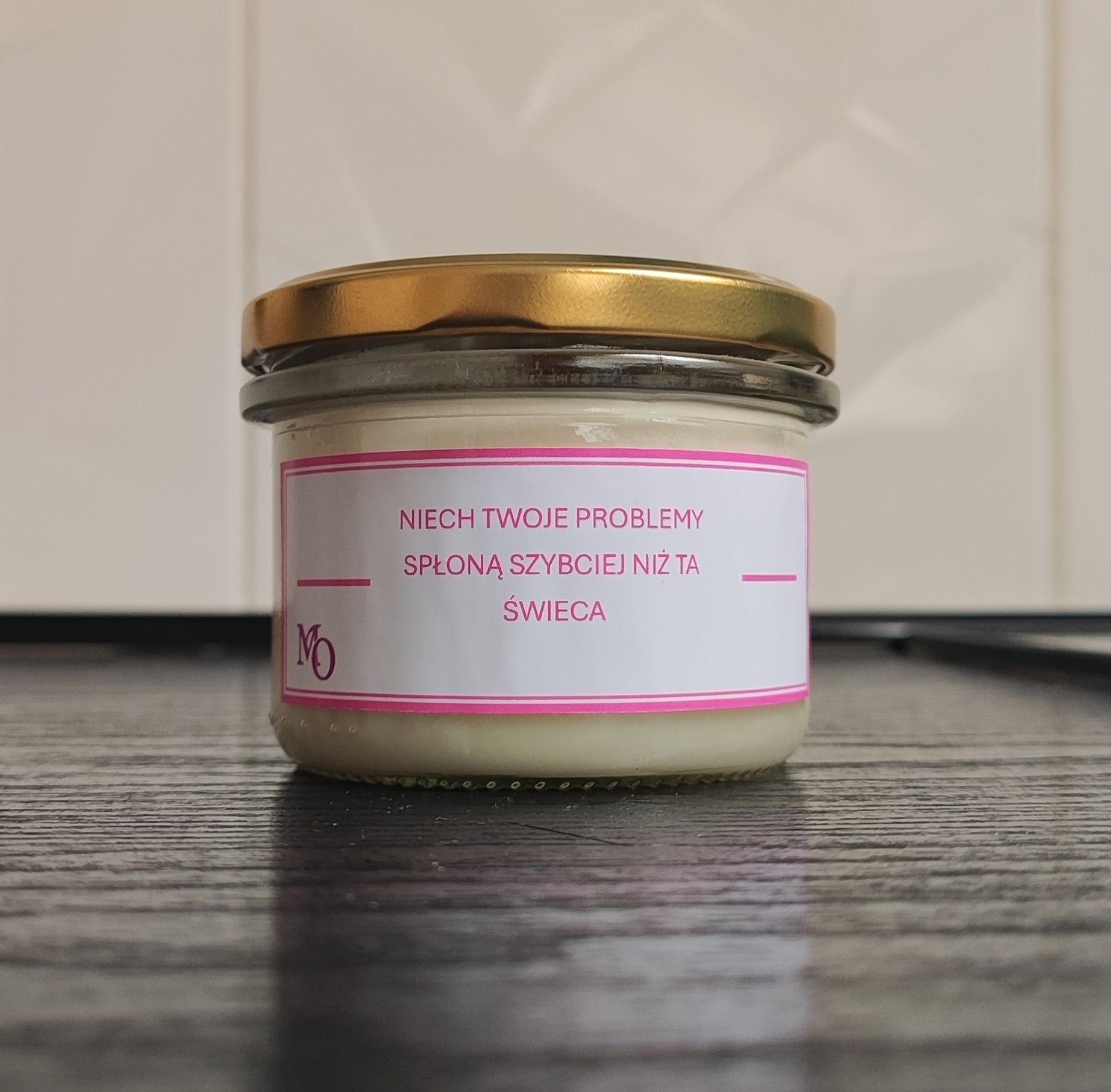 Świeczka sojowa zapachowa 180 ml - WŁASNY NAPIS