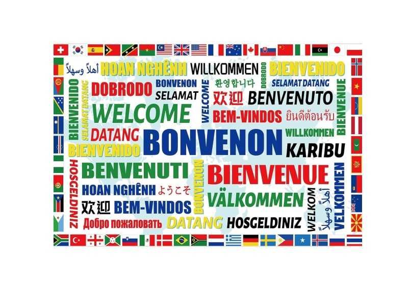 Baner Powitalny DPKOW z Międzynarodowymi Flagami