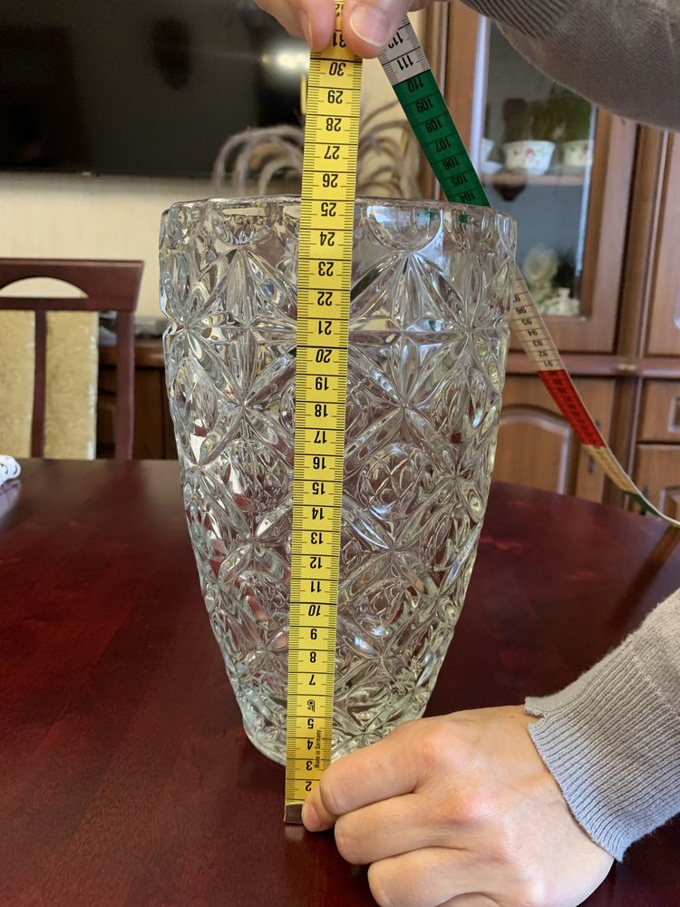 Duży wazon z kryształu 25 cm