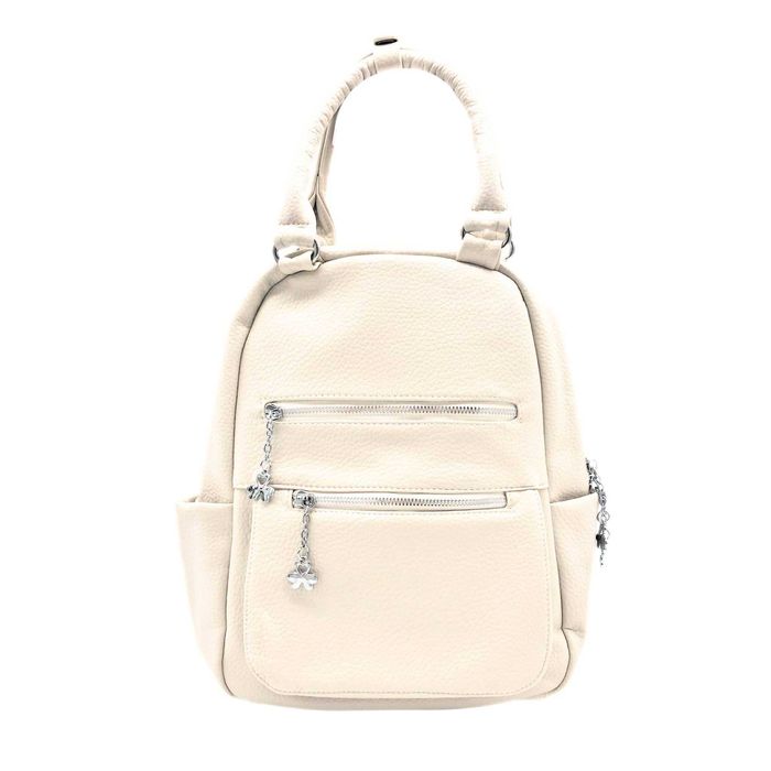 Beżowy plecak Maria C z dwoma uchwytami kremowy