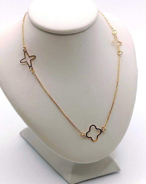 Złoty łańcuszek Celebrytka gwiazdki Pr.333 W:1,03gr NOWY InterSKLEP