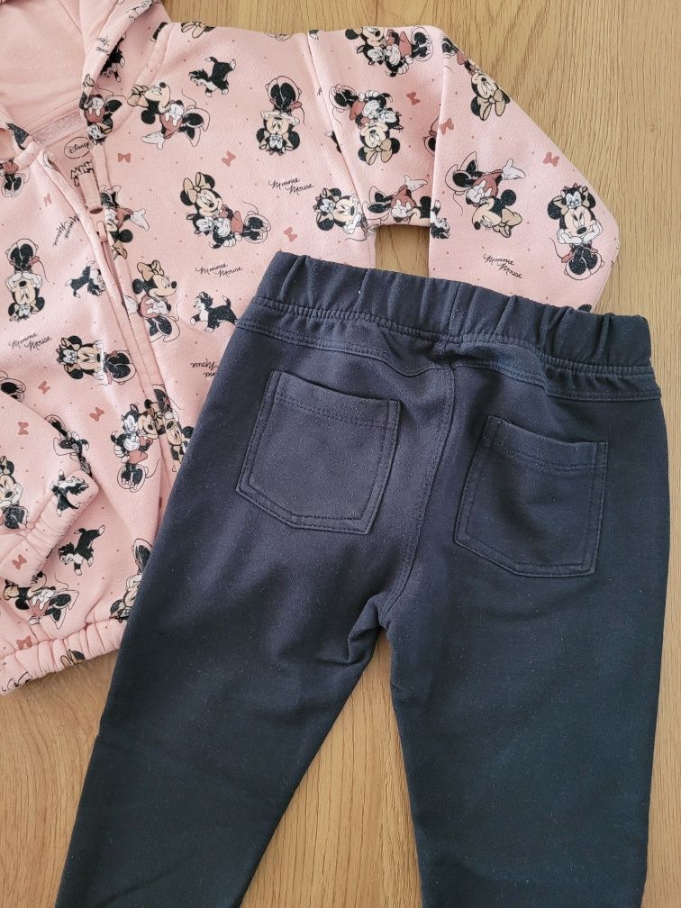Spodnie 5.10.15 i bluza z Myszką Minnie C&A 104