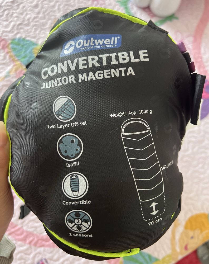 Saco cama “Outwell, Convertible Junior Magenta”