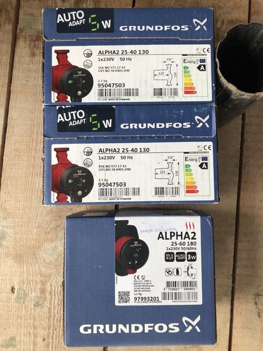 GRUNDFOS APLHA-2 3szt Pompy Obiegowe (Nowe)