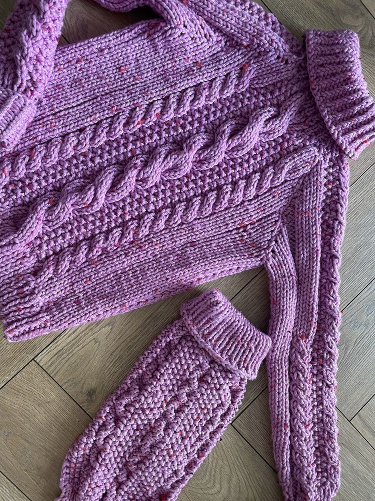 Zestaw ubranko sweter sweterek dla psa hand made czlowiek