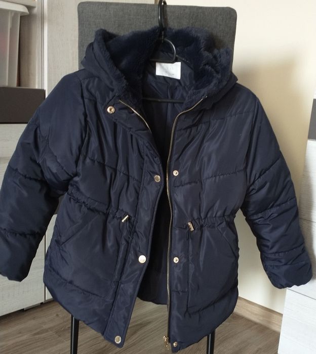 ZARA kurtka zimowar r.140 granatowa